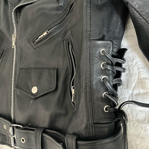 Cosa Nova Vintage Leather Motorcycle Jacket 🏍️ - Picture 3 of 6